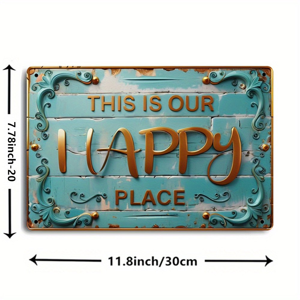 American retro tinplate painting with text, a popular cross-border e-commerce product, is a rectangular metal craft for home wall decoration.