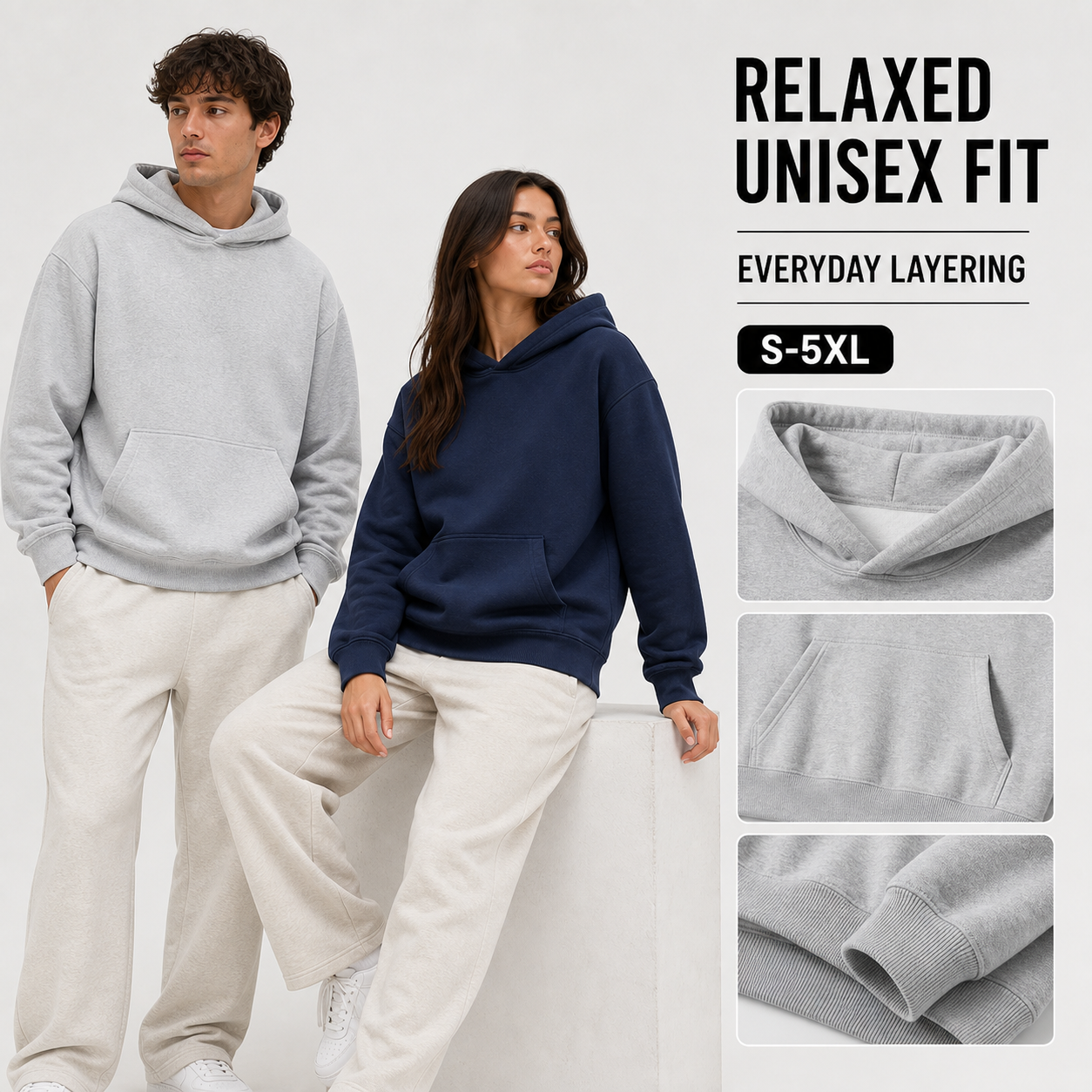 relaxed unisex hoodie fit and everyday layering