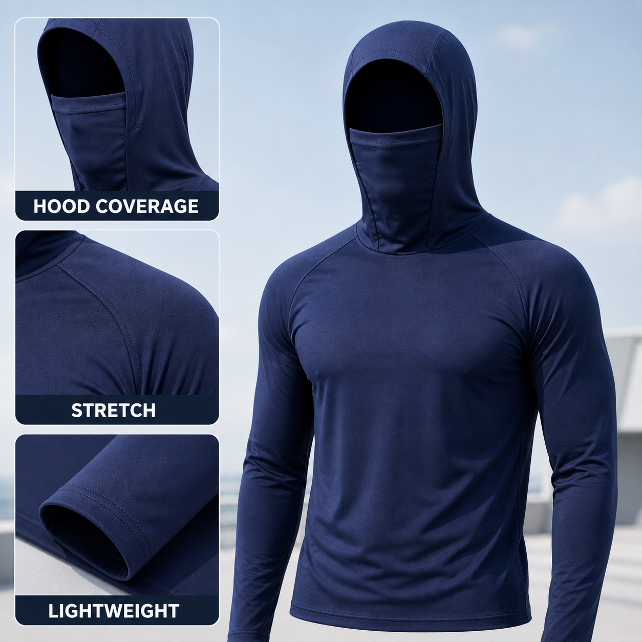 lightweight stretch hoodie features