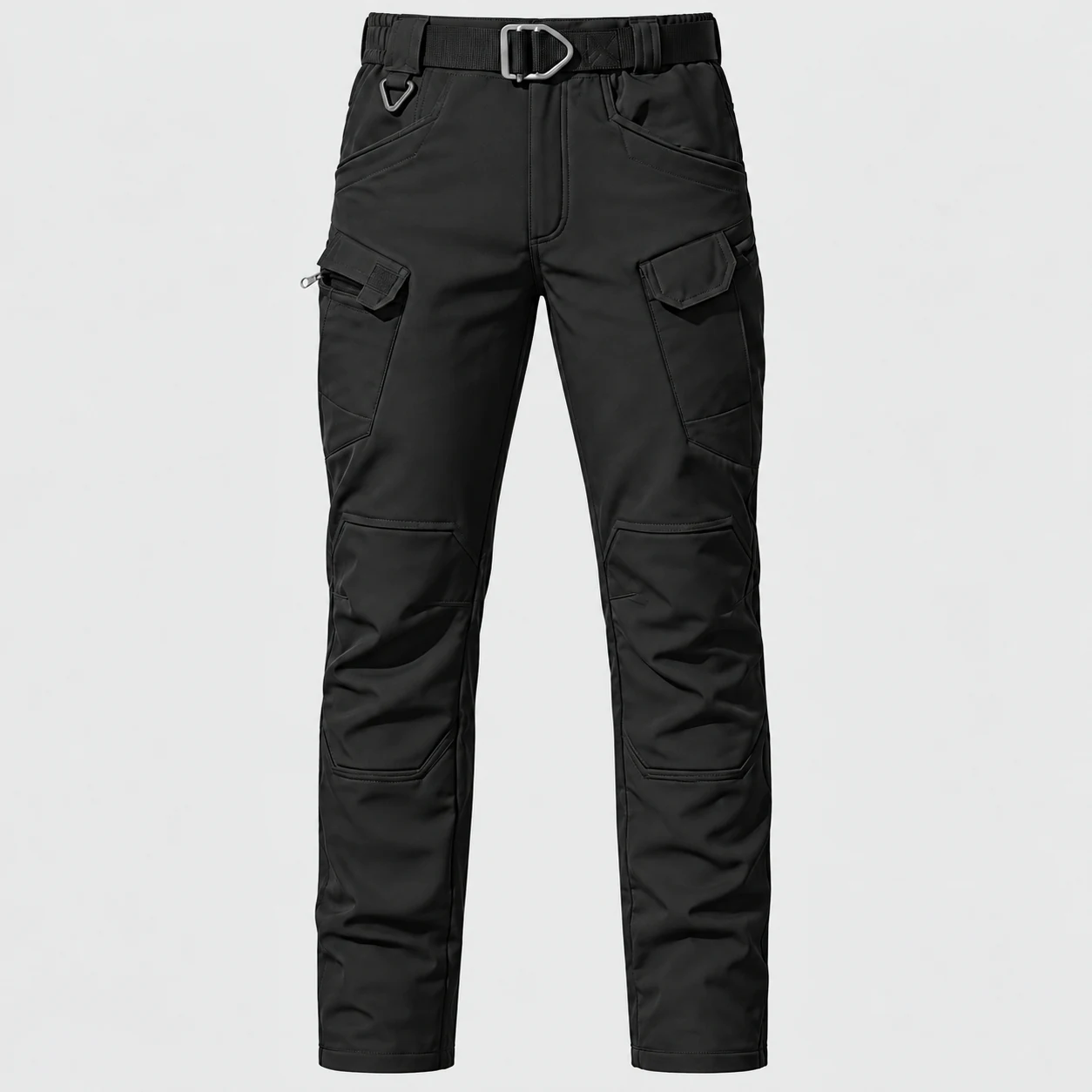 Black fleece-lined tactical cargo pants option