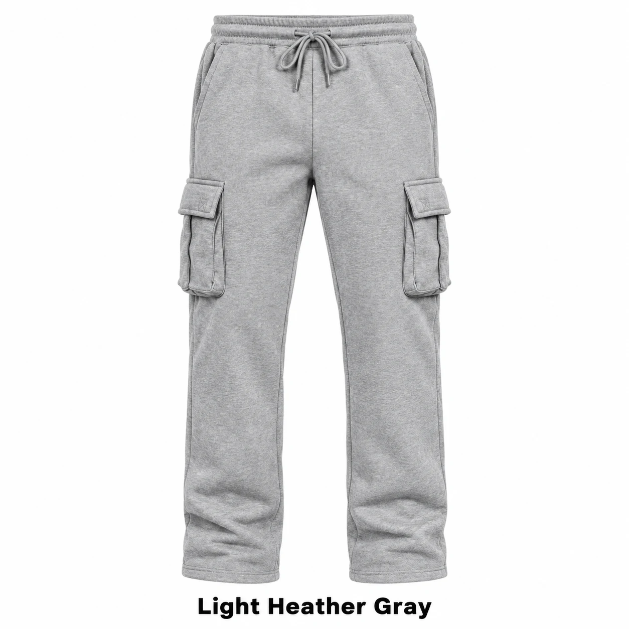 Light Heather Gray straight-leg cargo sweatpants option