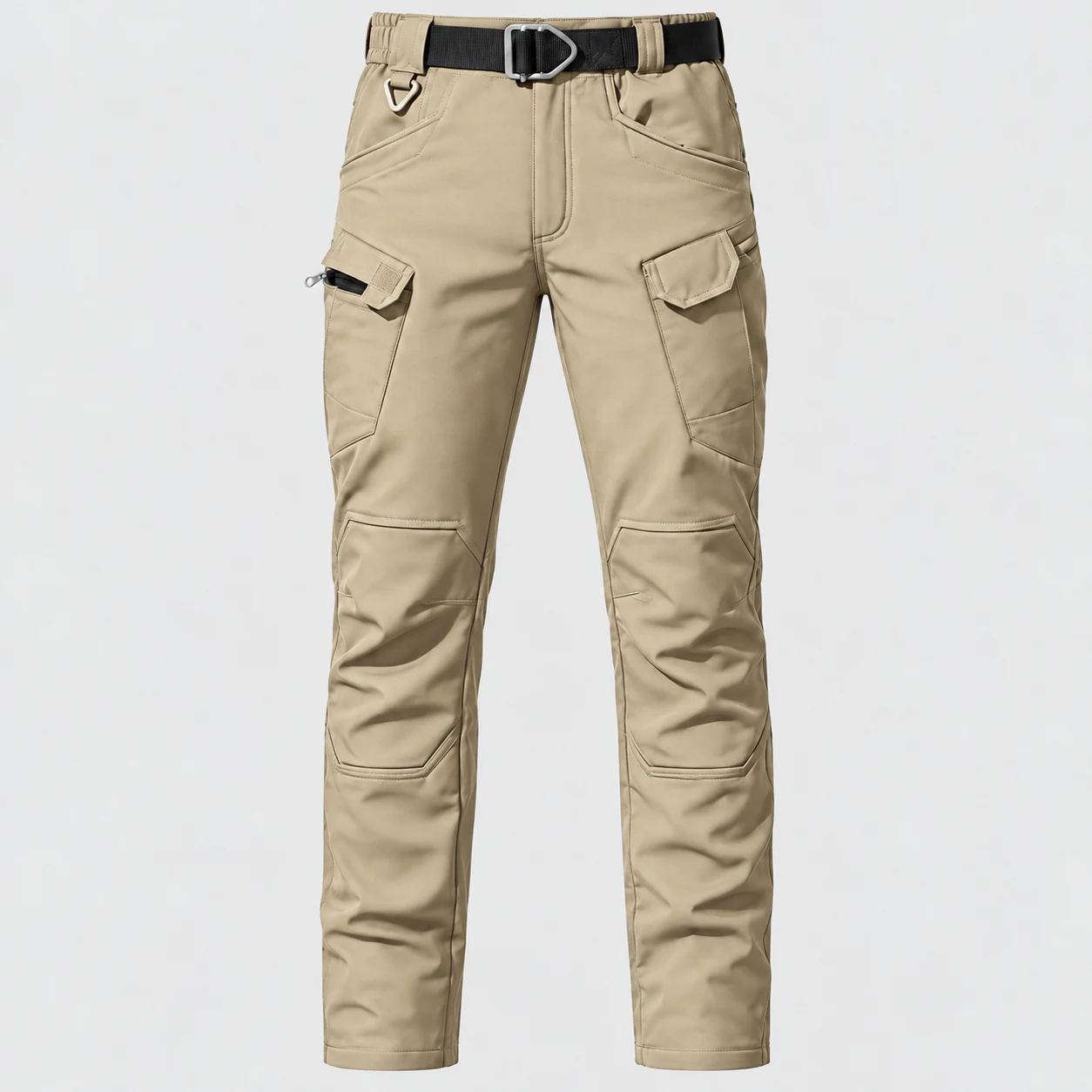 Khaki Beige fleece-lined tactical cargo pants option