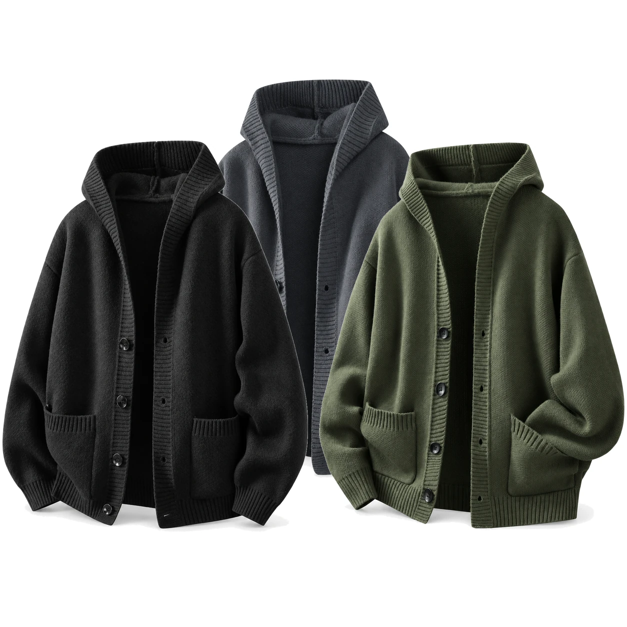 Three-pack work cardigan set