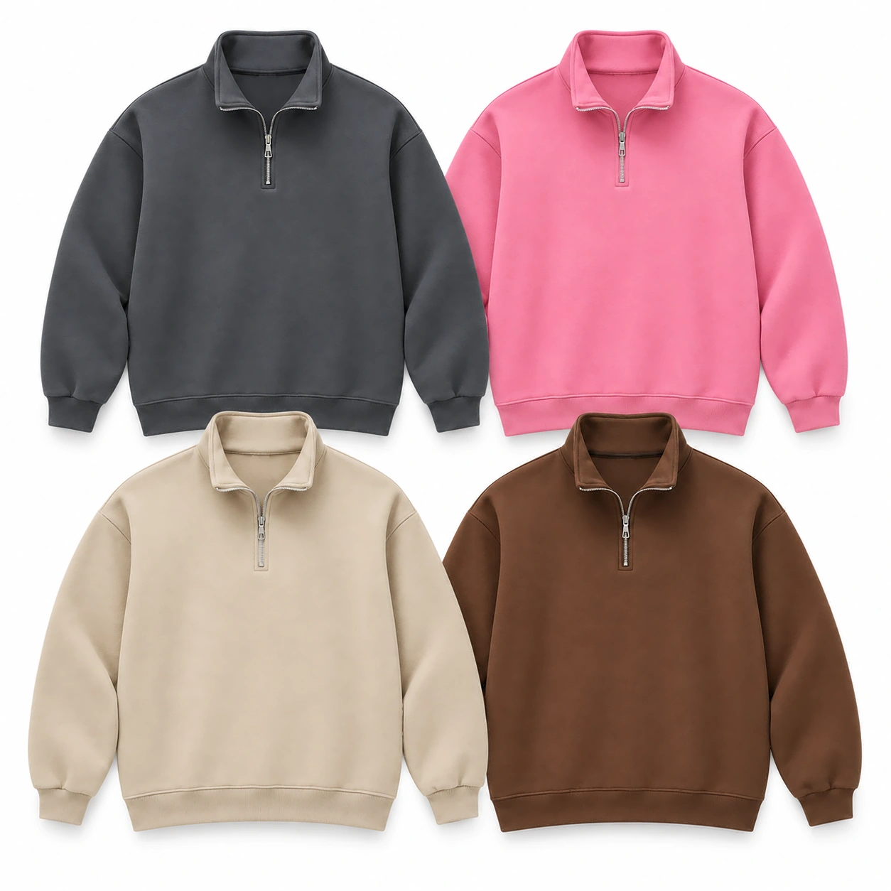 4-Pack Color Mix half-zip sweatshirt option