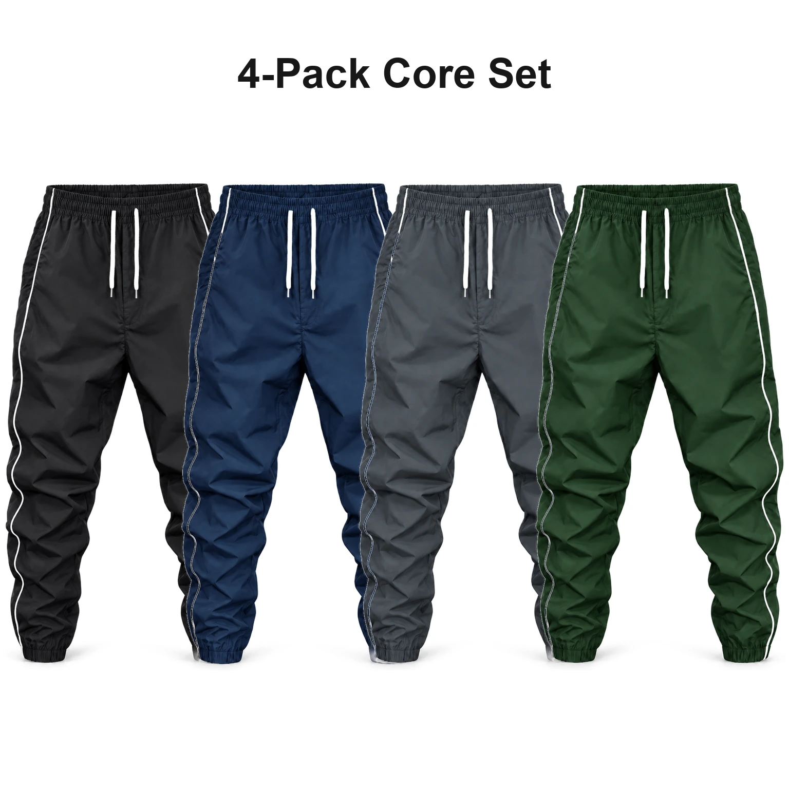4-Pack Core Set men's side-stripe jogger pants