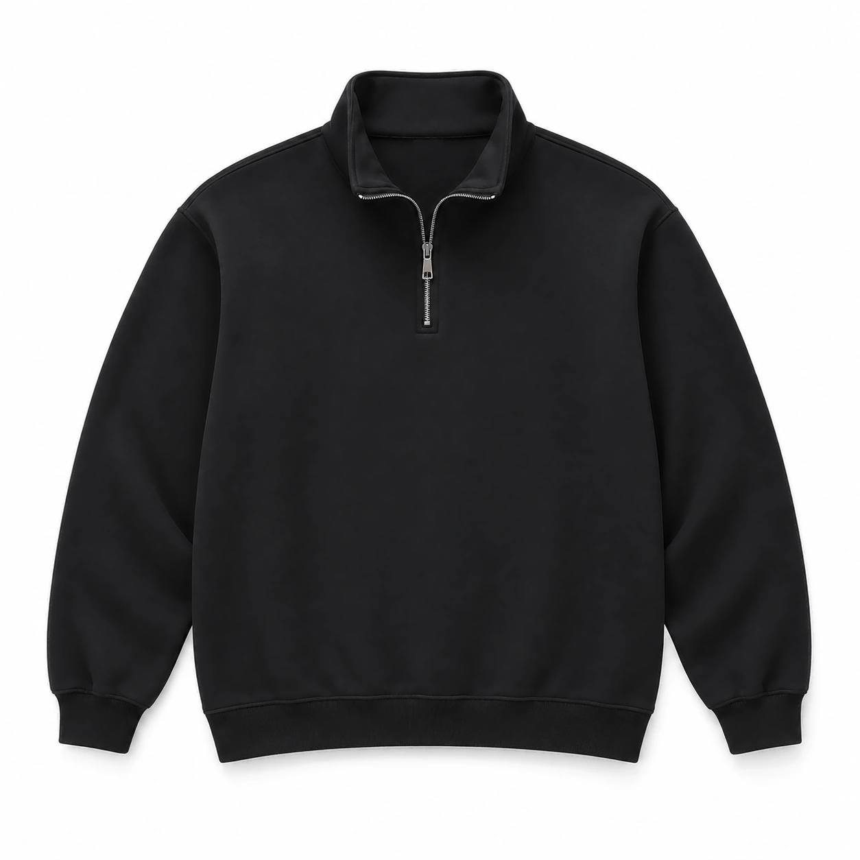 Black half-zip sweatshirt option