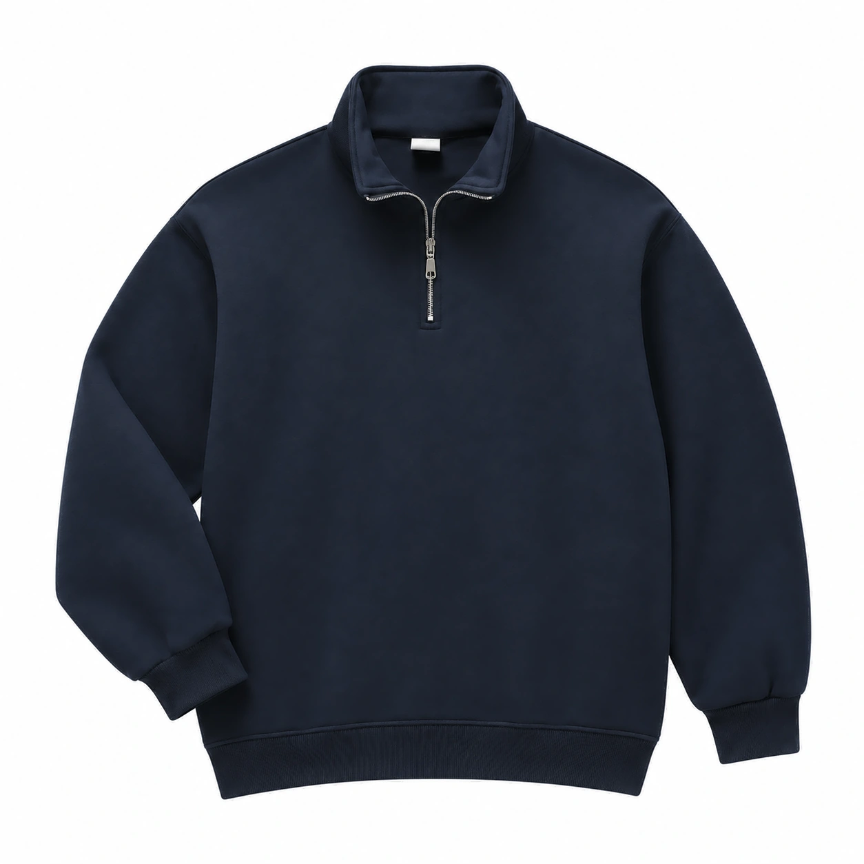 Blue half-zip sweatshirt option