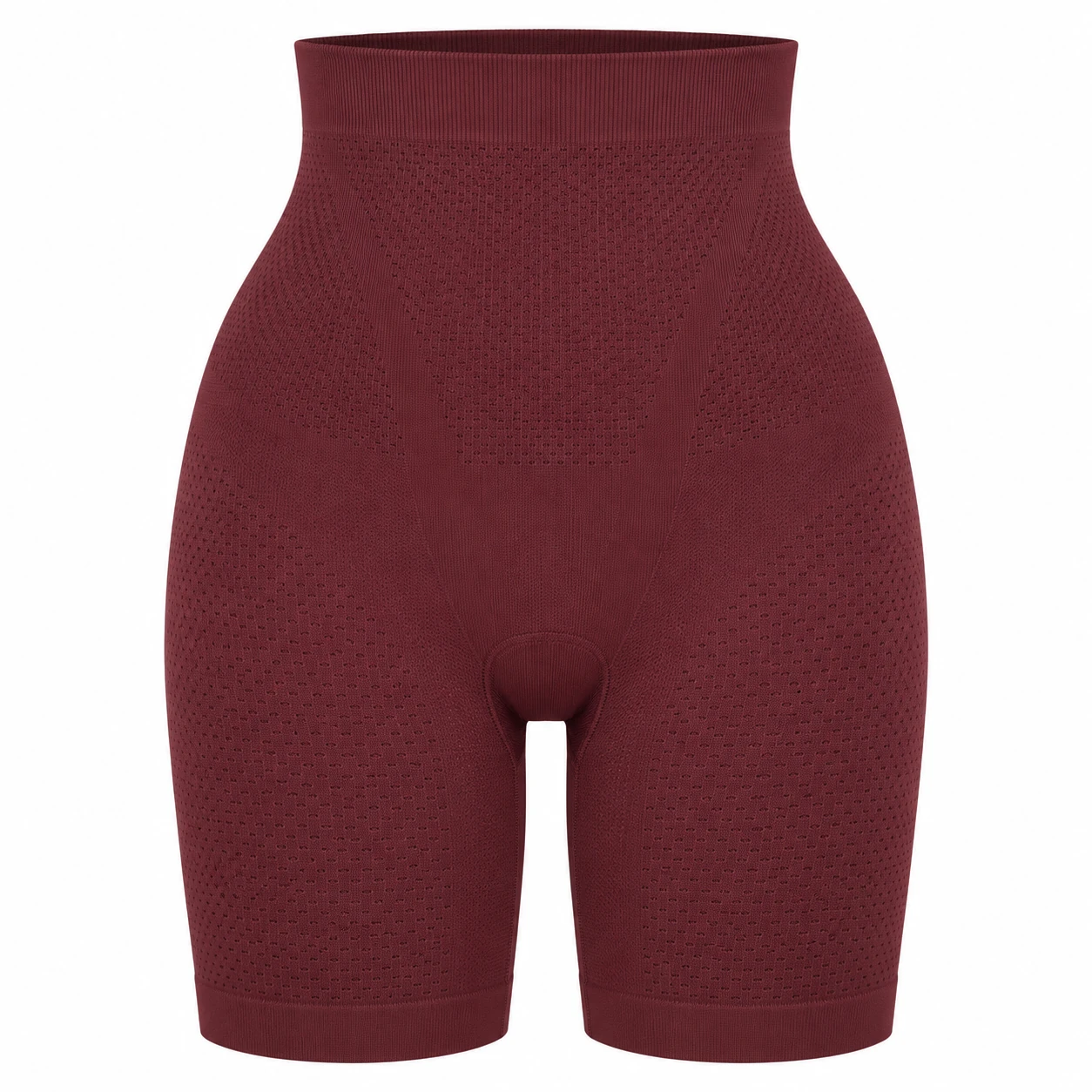 Burgundy shapewear shorts option