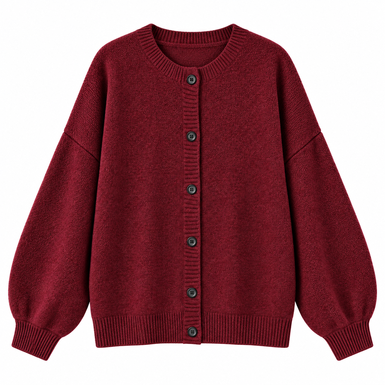 Burgundy cardigan option
