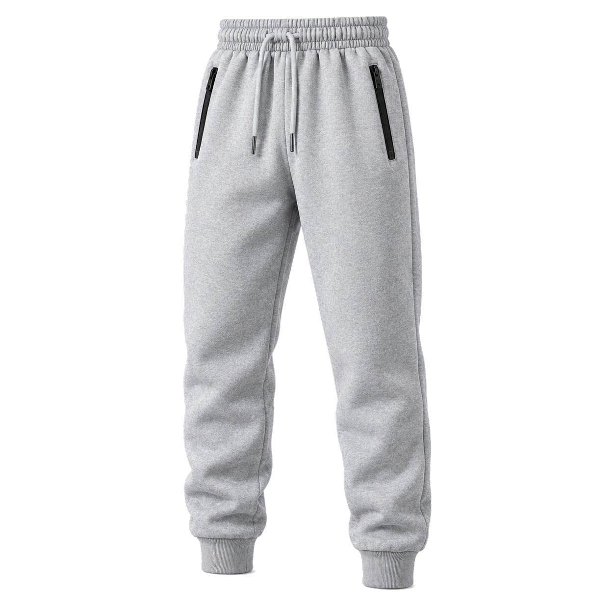 Light Gray men's polar fleece jogger pants