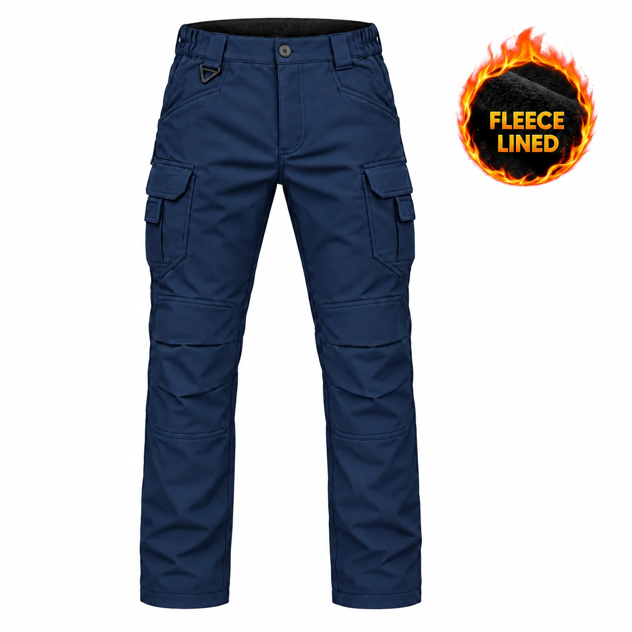Navy Blue fleece-lined cargo pants