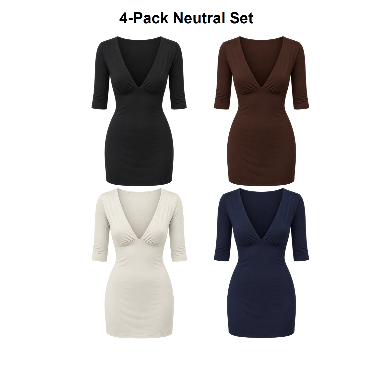 4-Pack Neutral Set dress option