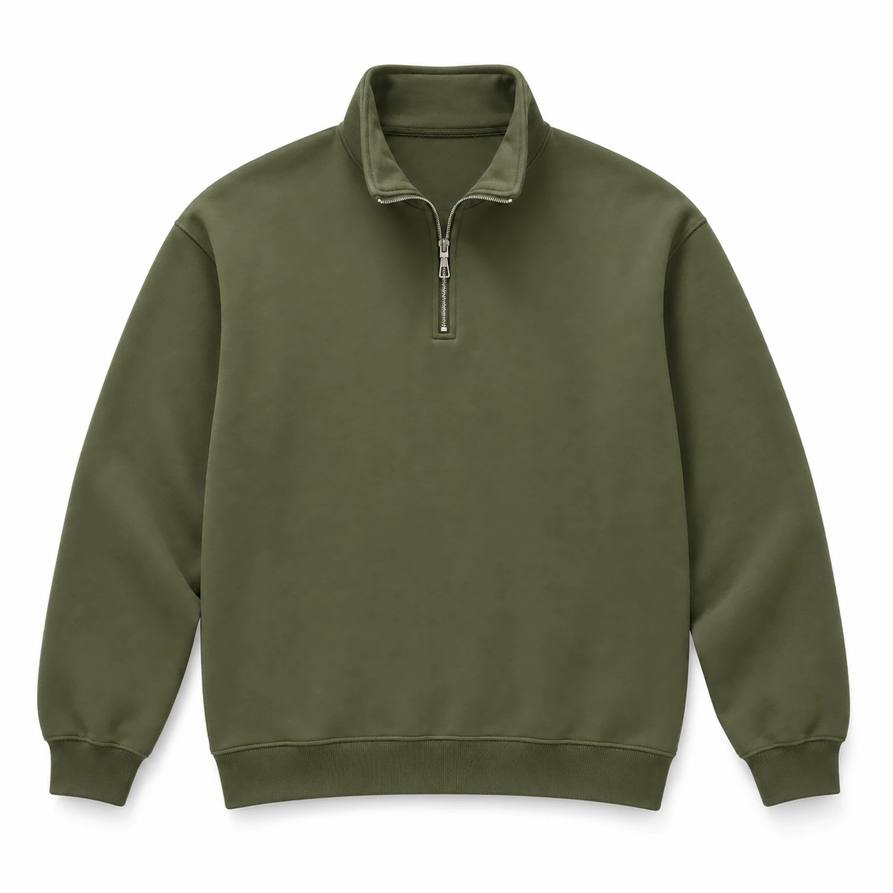 Olive Green half-zip sweatshirt option