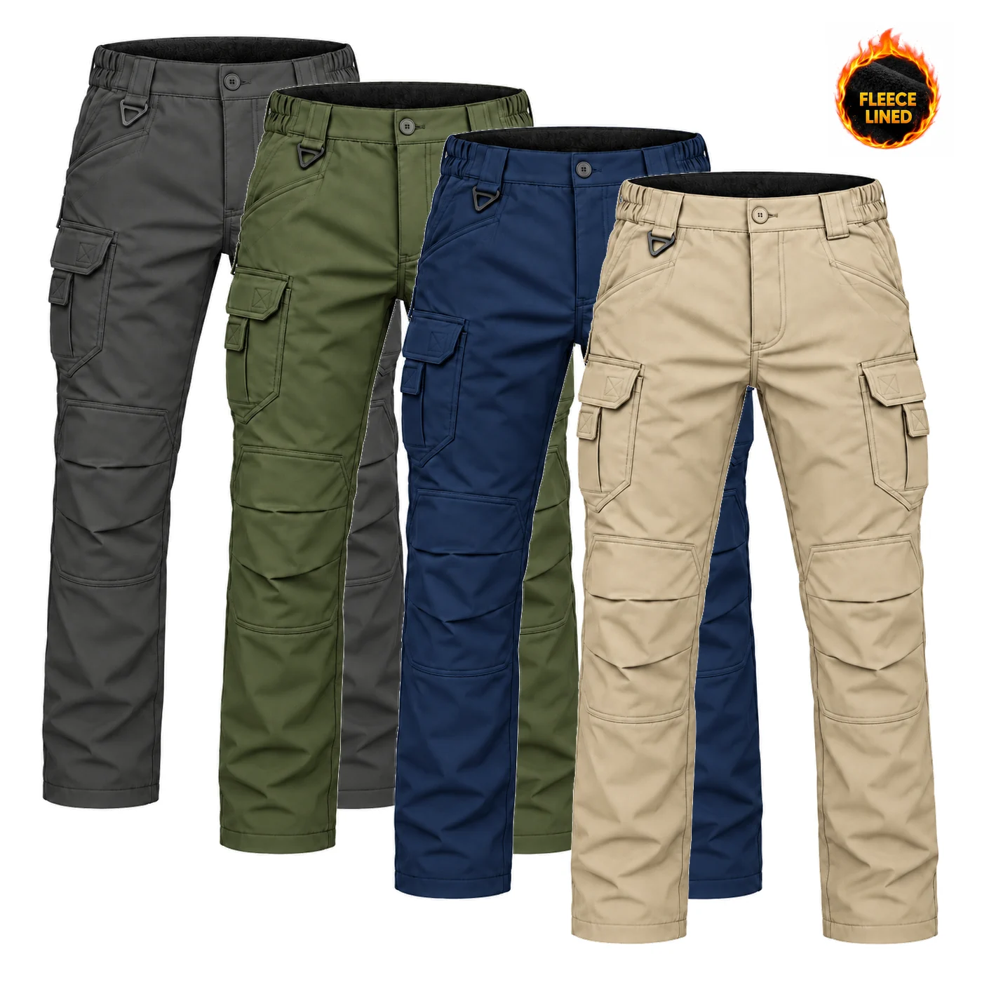 4-Pack Everyday Set fleece-lined cargo pants