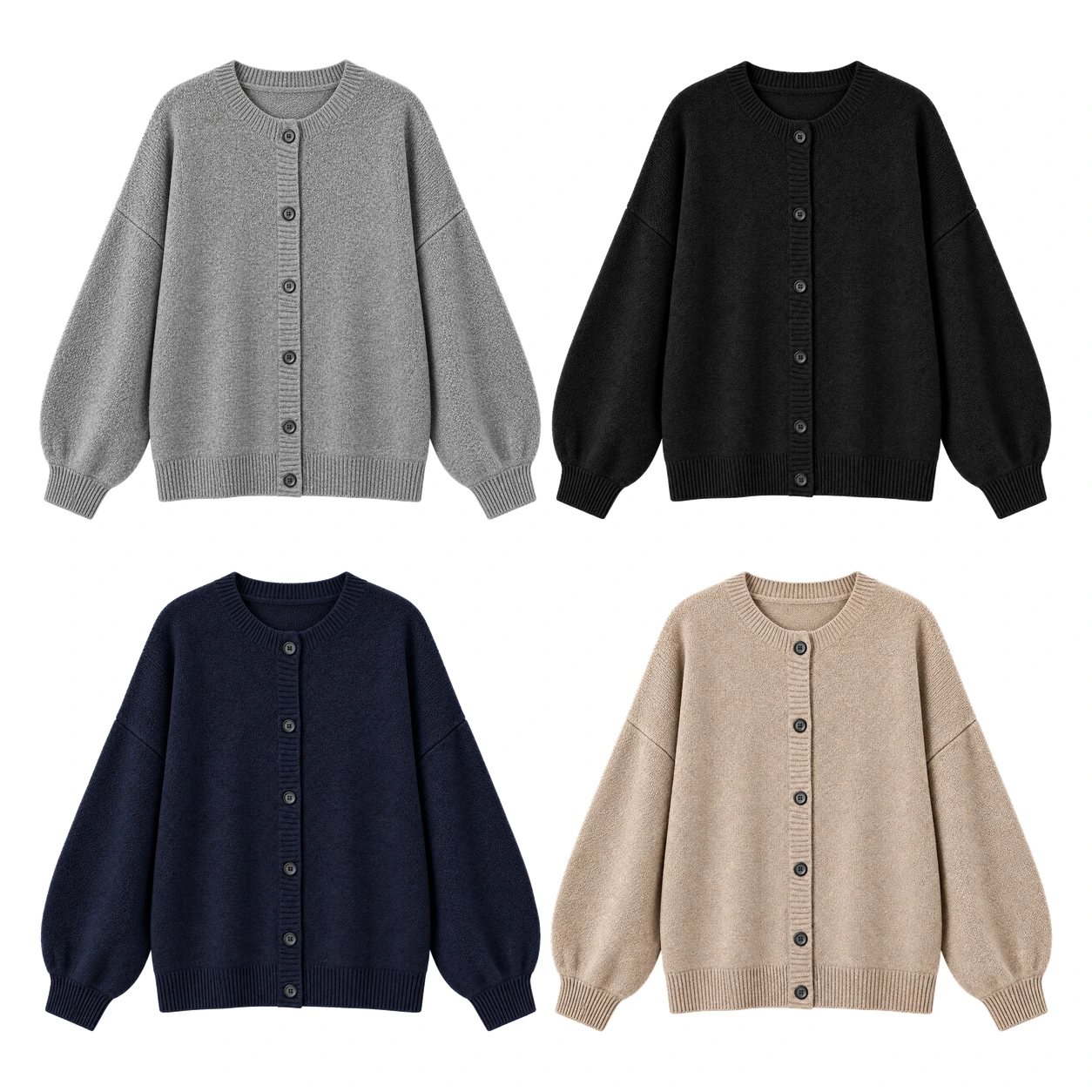 4-Pack Core Neutrals cardigan option