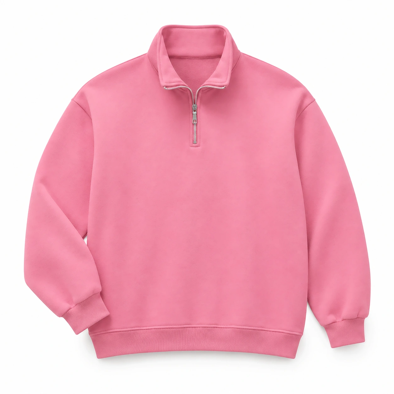 Pink half-zip sweatshirt option