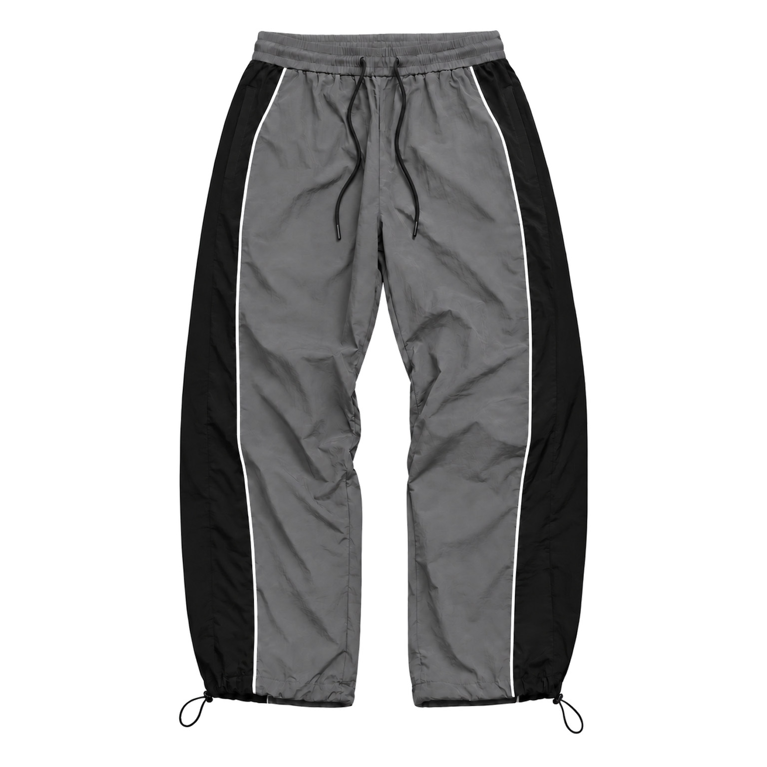 Ash & Black men's piped cinch-hem track pants