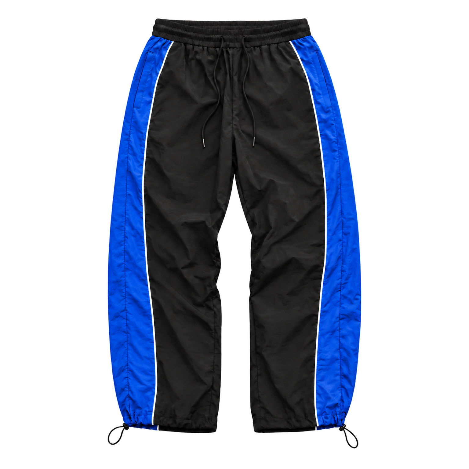 Black & Blue men's piped cinch-hem track pants