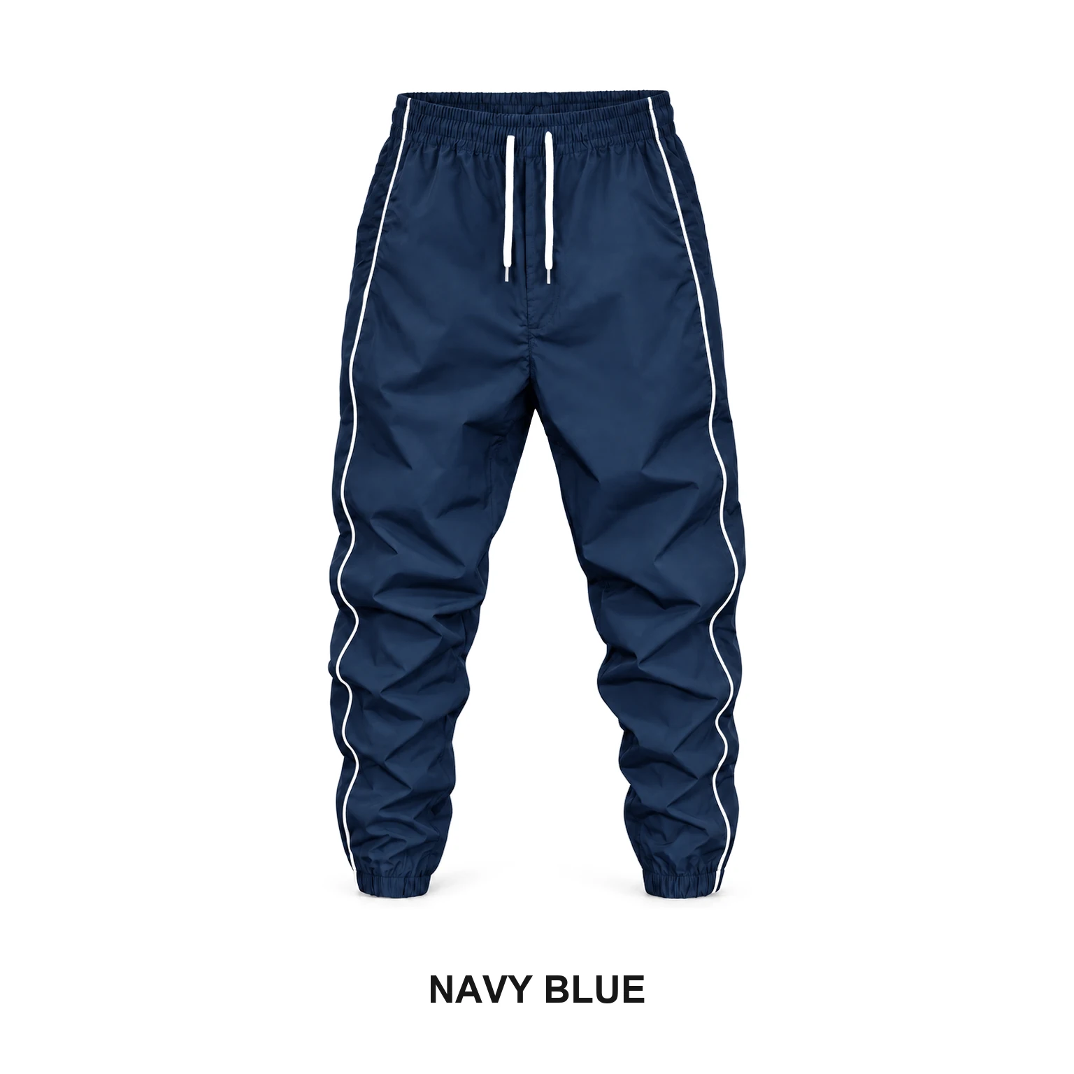 Navy Blue men's side-stripe jogger pants