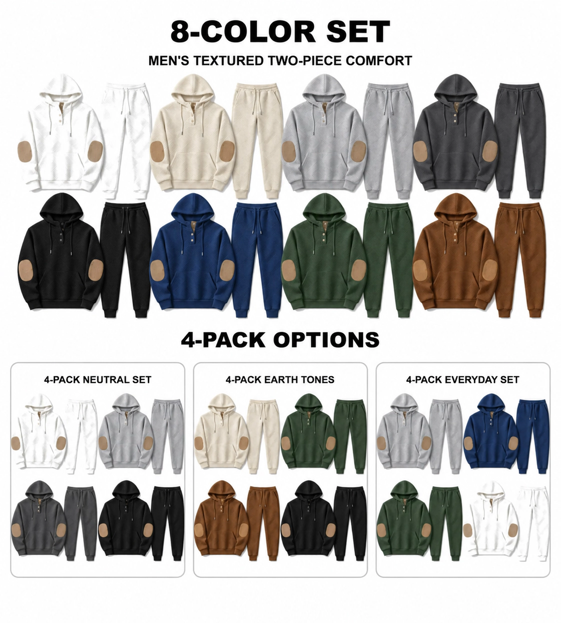 Eight-color set and three four-pack options