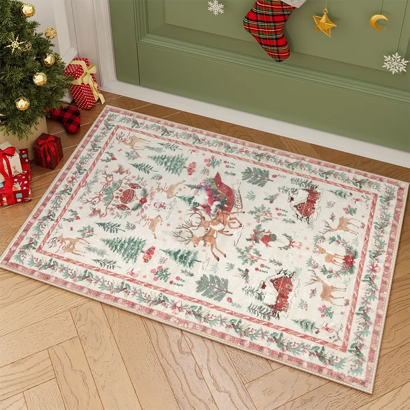 🎄 Christmas Early Bird - 50% Off | Vintage Washable Reindeer Runner Rug 🦌