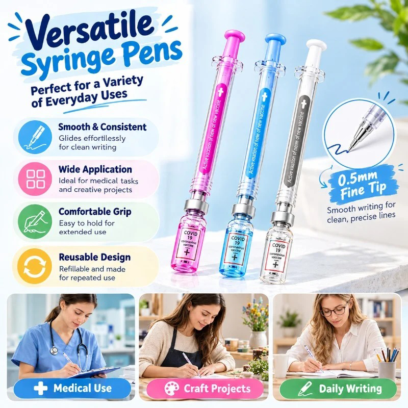 🩺 Nurse Appreciation Sale – 50% OFF Syringe-Shaped Gel Pens 💉