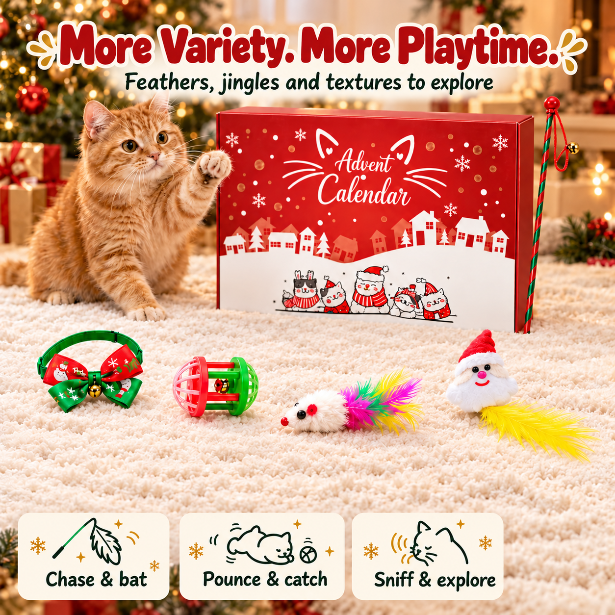 🎄 Christmas Special – 60% OFF Cat Advent Calendar – 24 Days of Surprises 🐱