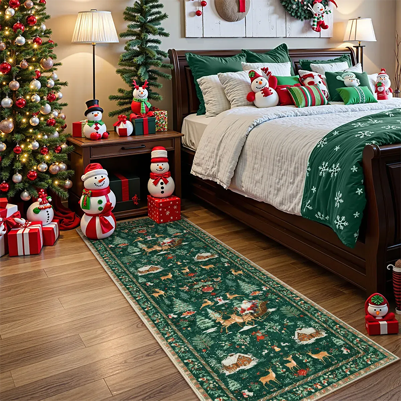 🎄 Christmas Early Bird - 50% Off | Vintage Washable Reindeer Runner Rug 🦌
