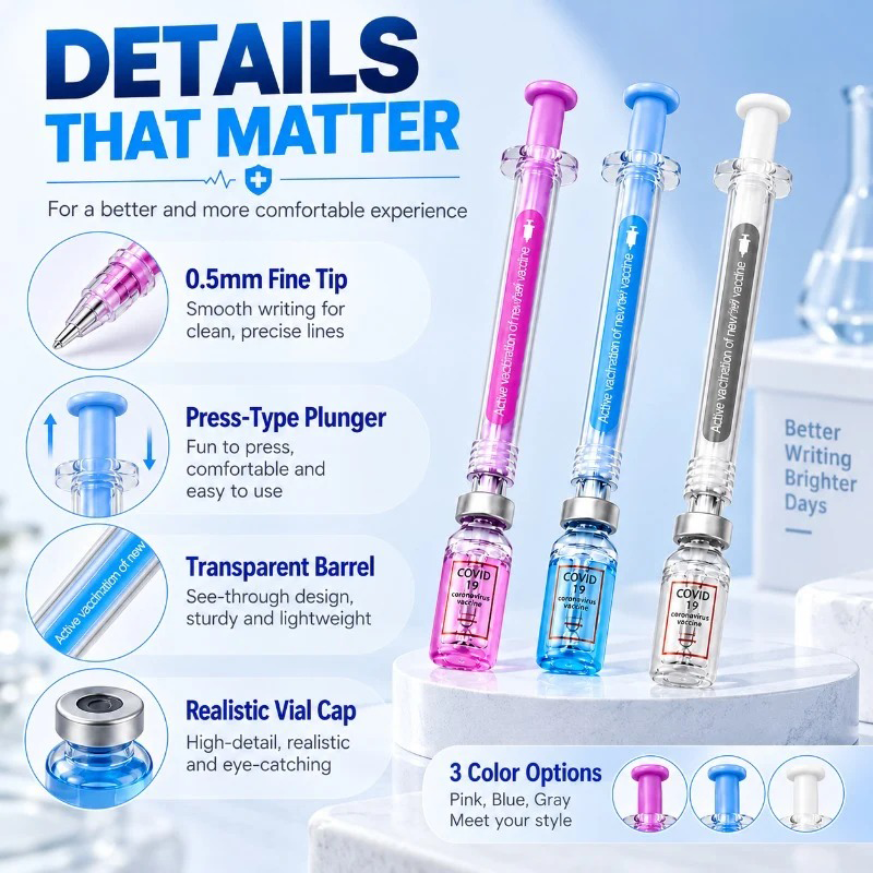🩺 Nurse Appreciation Sale – 50% OFF Syringe-Shaped Gel Pens 💉