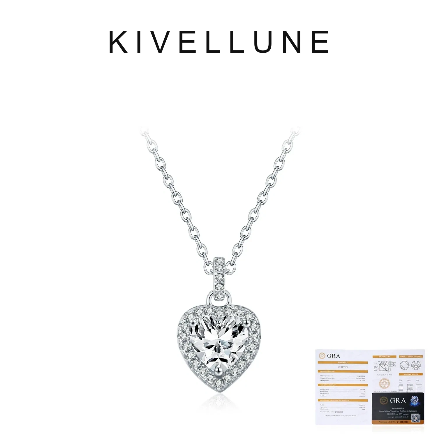 KIVELLUNE Elara Heart Moissanite Necklace product image 5
