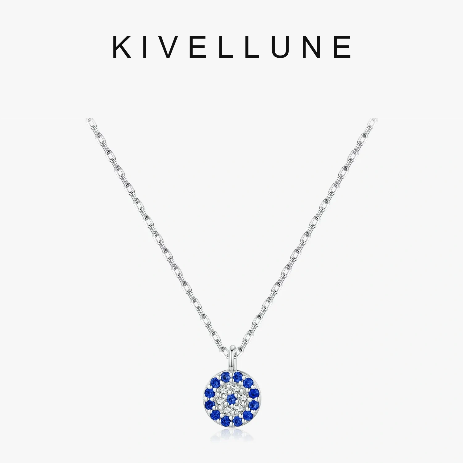 KIVELLUNE Estelle Blue Evil Eye Moissanite Necklace KIVELLUNE cover image