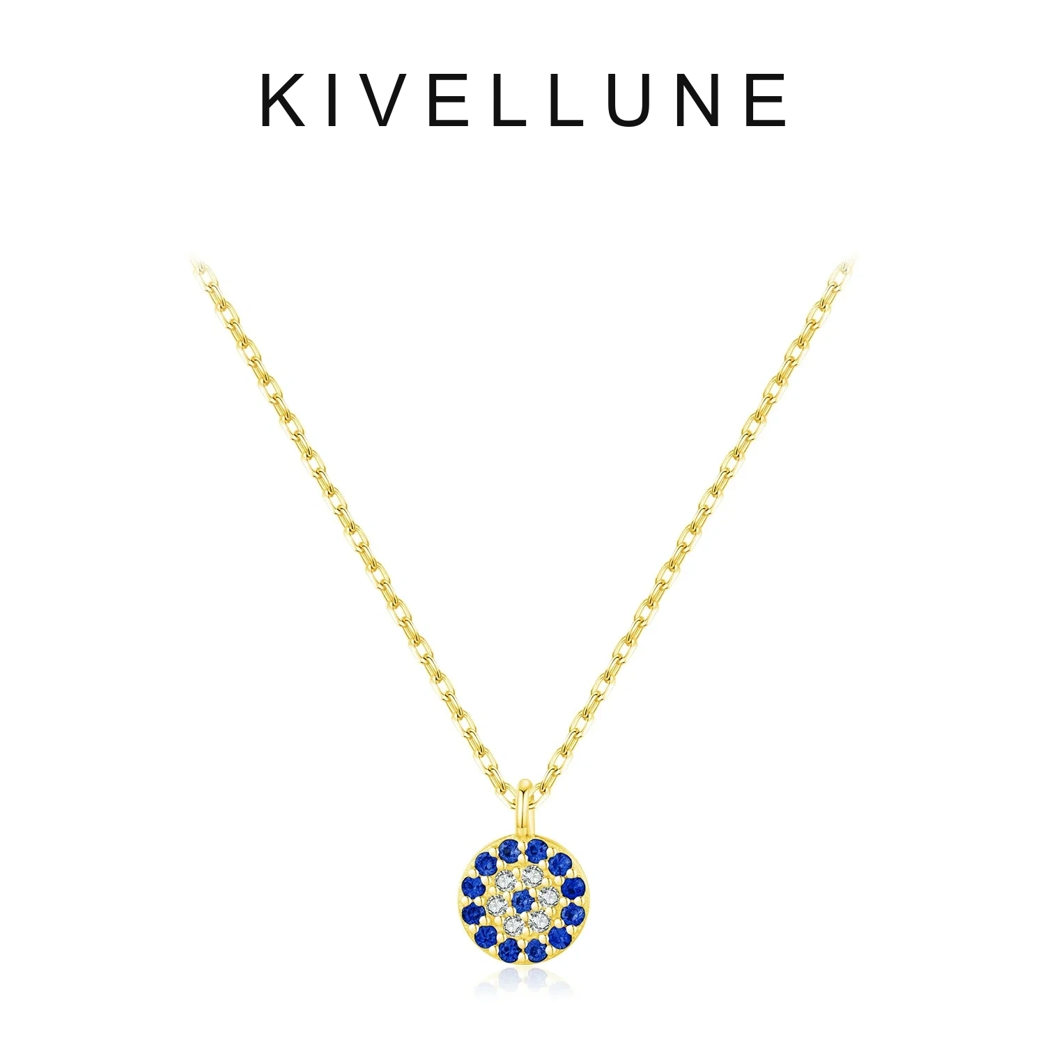 KIVELLUNE Estelle Blue Evil Eye Moissanite Necklace product image 5