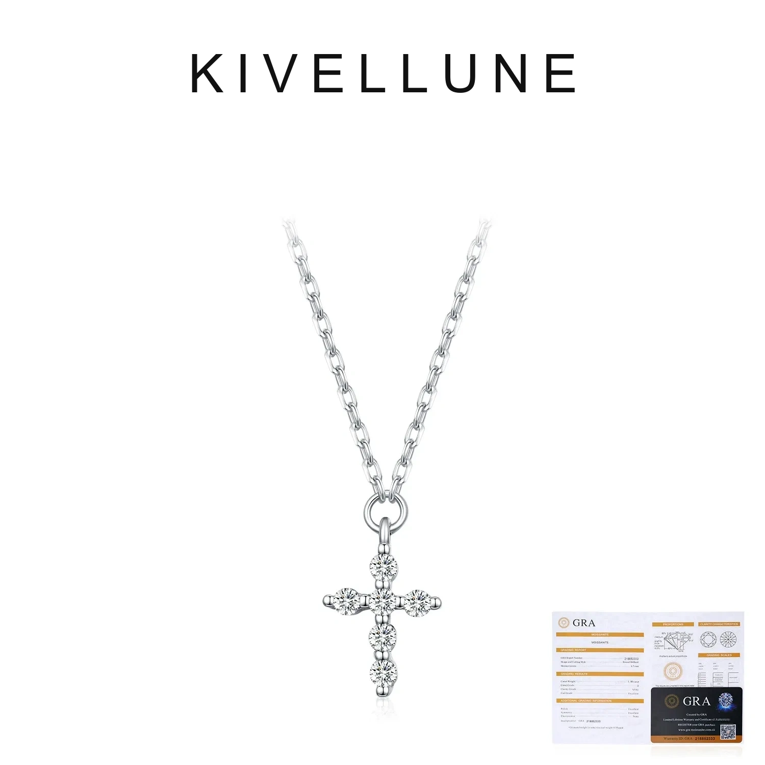 KIVELLUNE Odette Cross Moissanite Necklace product image 5