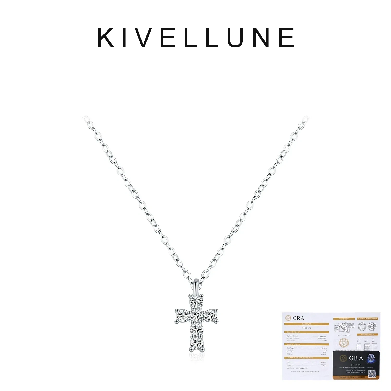 KIVELLUNE Seraphine Cross Moissanite Necklace product image 5