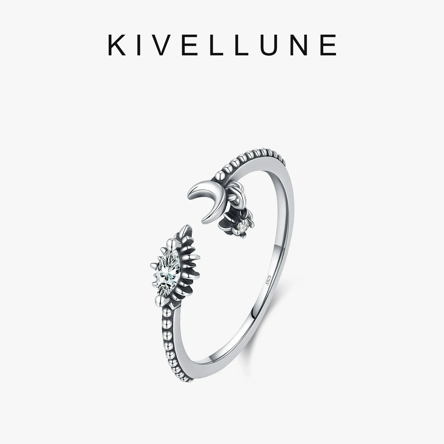 KIVELLUNE Evelisse Lunar Moissanite Ring KIVELLUNE cover image