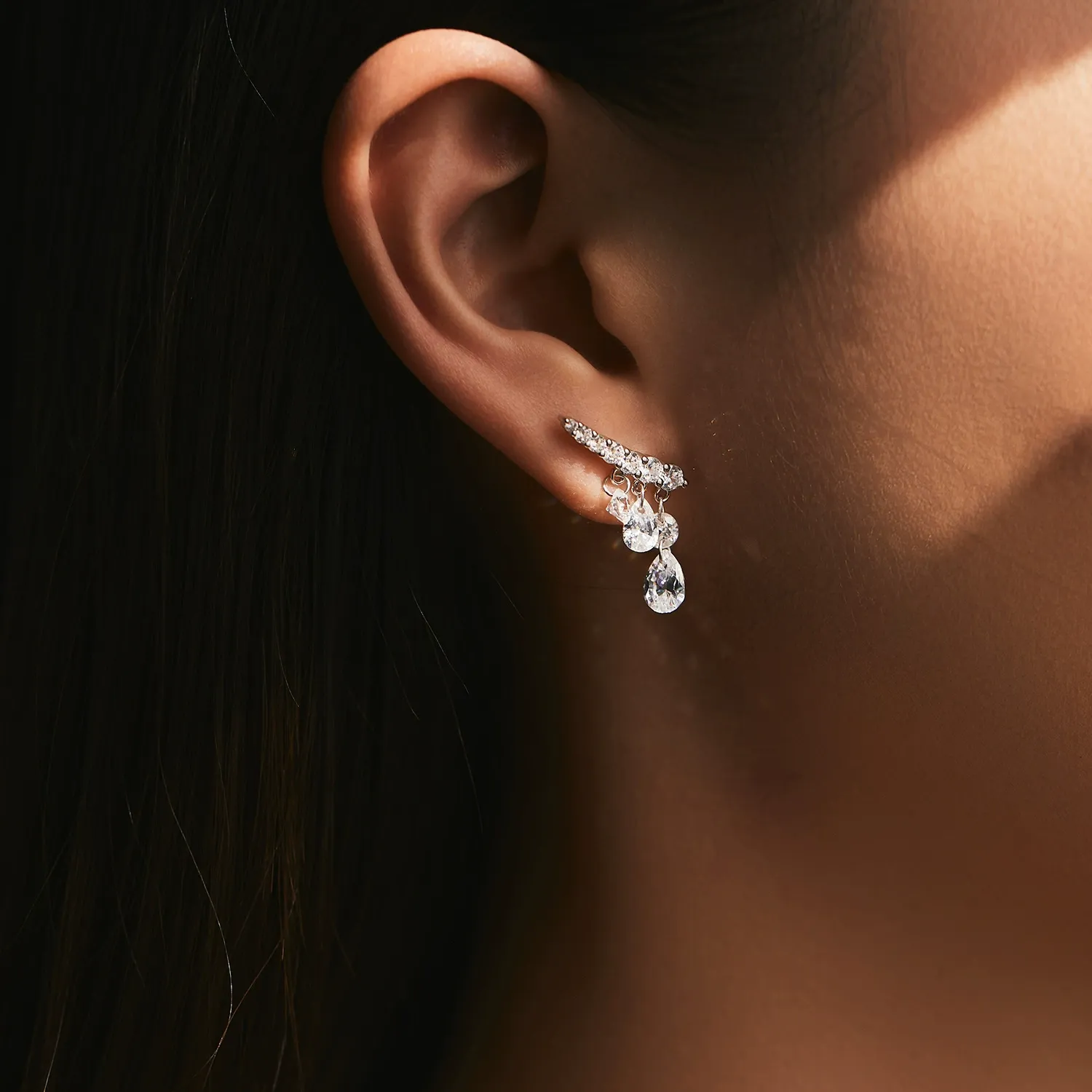 KIVELLUNE Evelisse Teardrop Moissanite Earrings product image 2