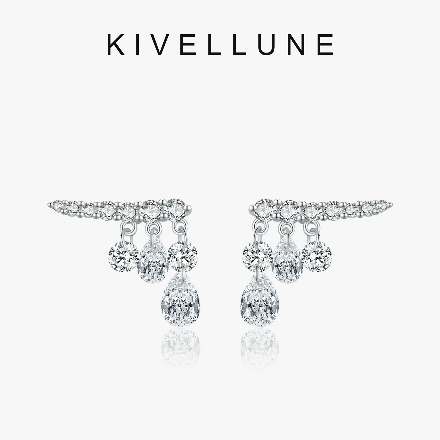 KIVELLUNE Evelisse Teardrop Moissanite Earrings KIVELLUNE cover image