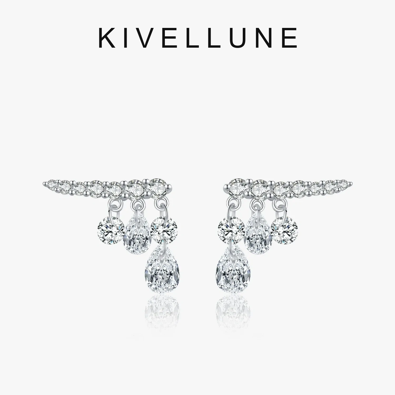KIVELLUNE Evelisse Teardrop Moissanite Earrings product image 5