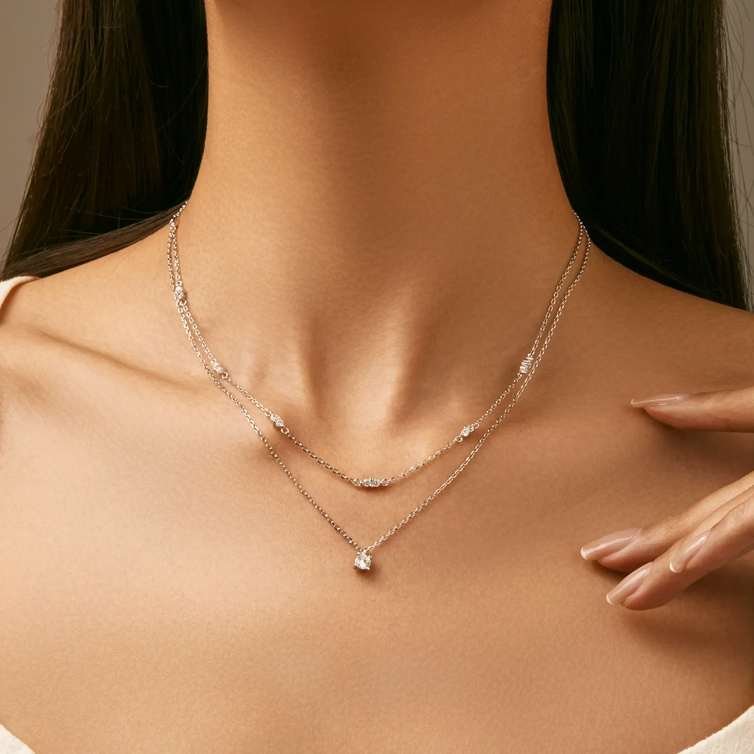 KIVELLUNE Valeria Layered Moissanite Necklace product image 2