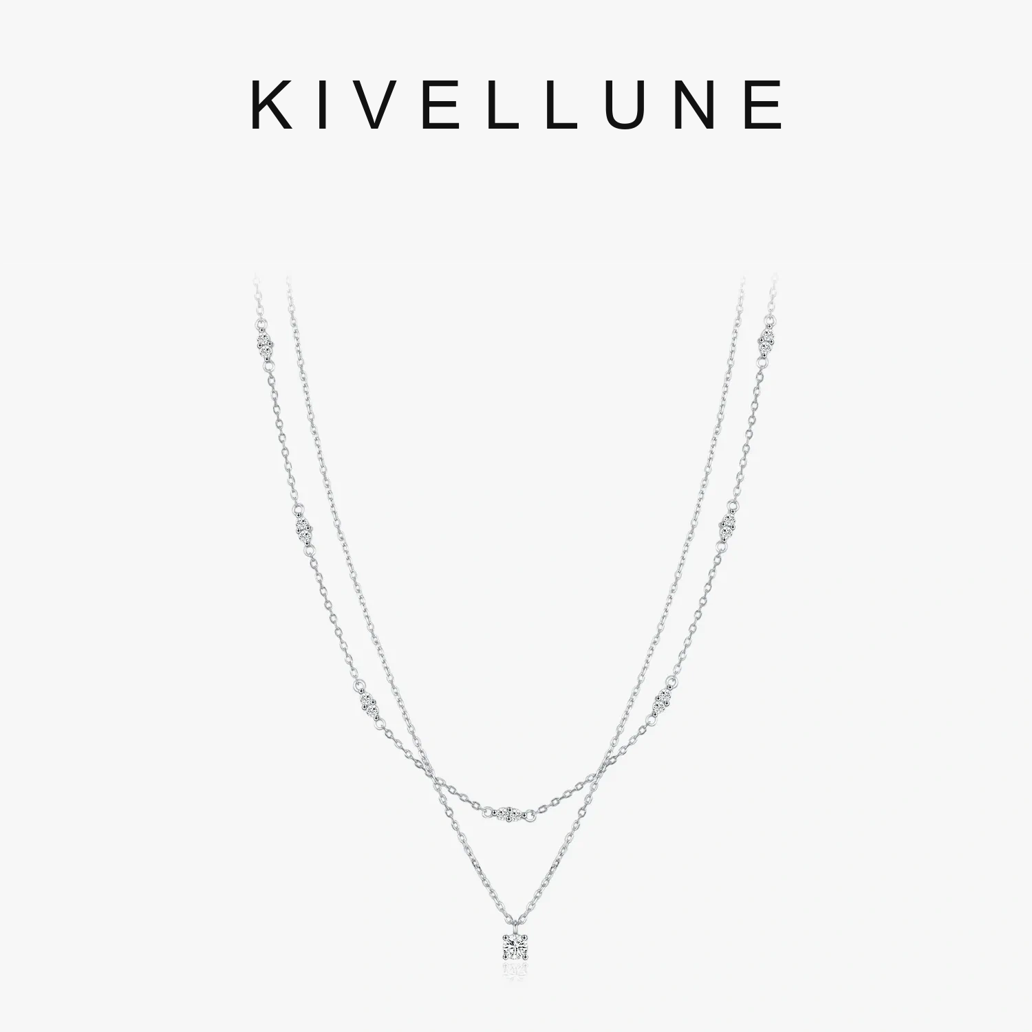 KIVELLUNE Valeria Layered Moissanite Necklace KIVELLUNE cover image