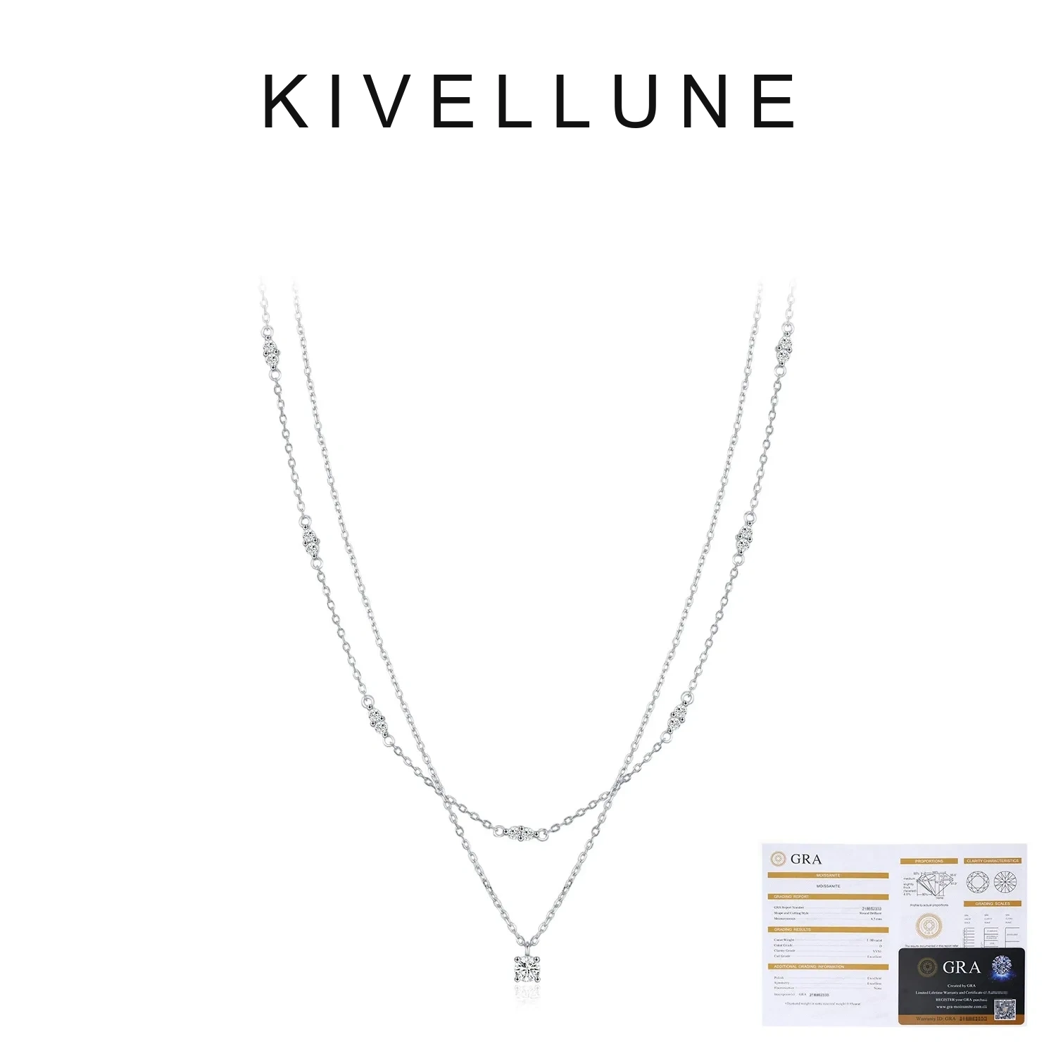 KIVELLUNE Valeria Layered Moissanite Necklace product image 5