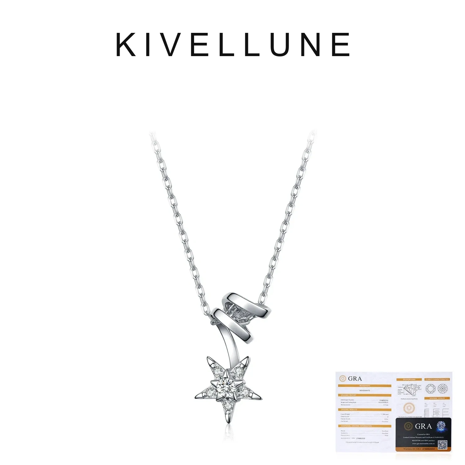 KIVELLUNE Caelia Celestial Star Moissanite Necklace product image 5