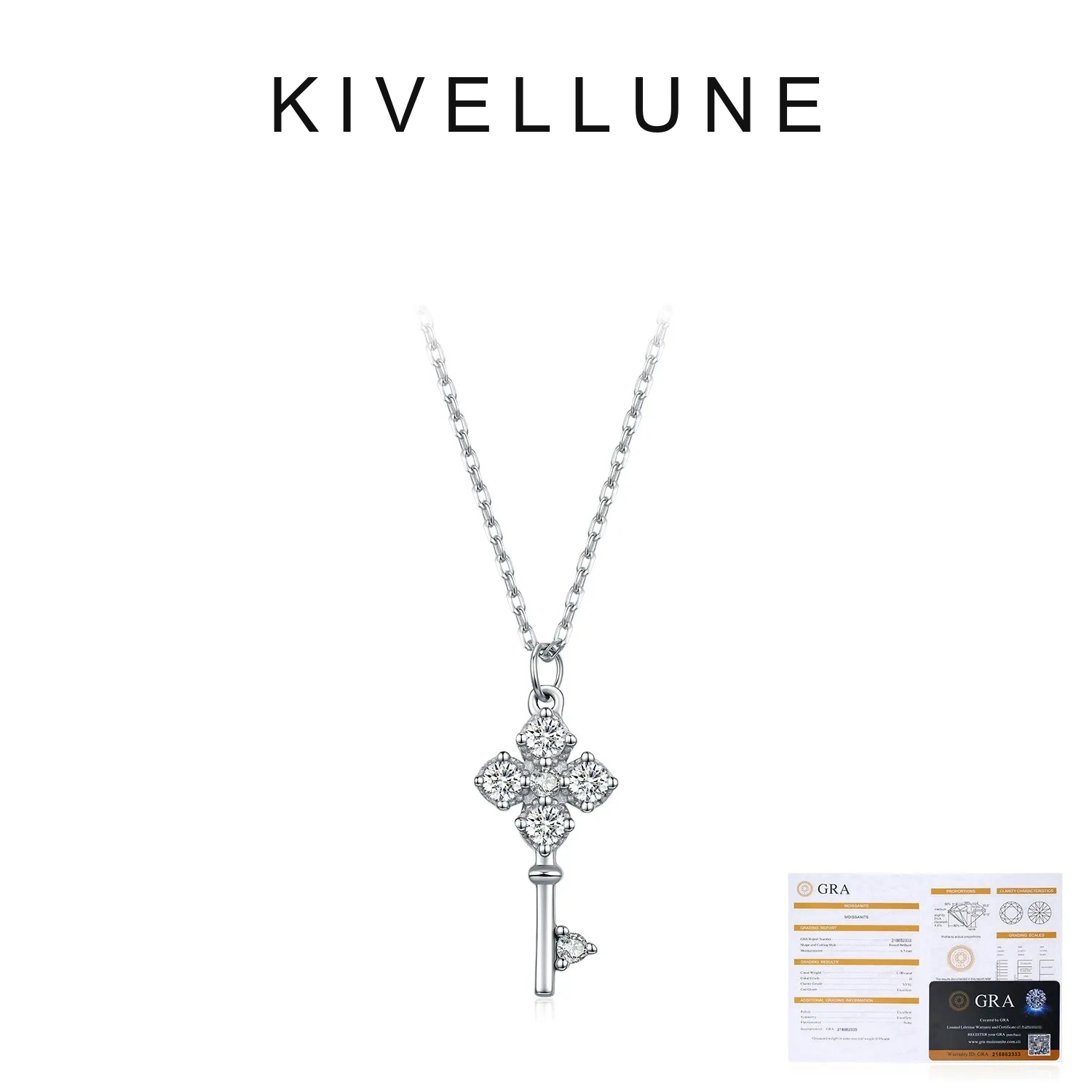 KIVELLUNE Estelle Clover Moissanite Necklace product image 5