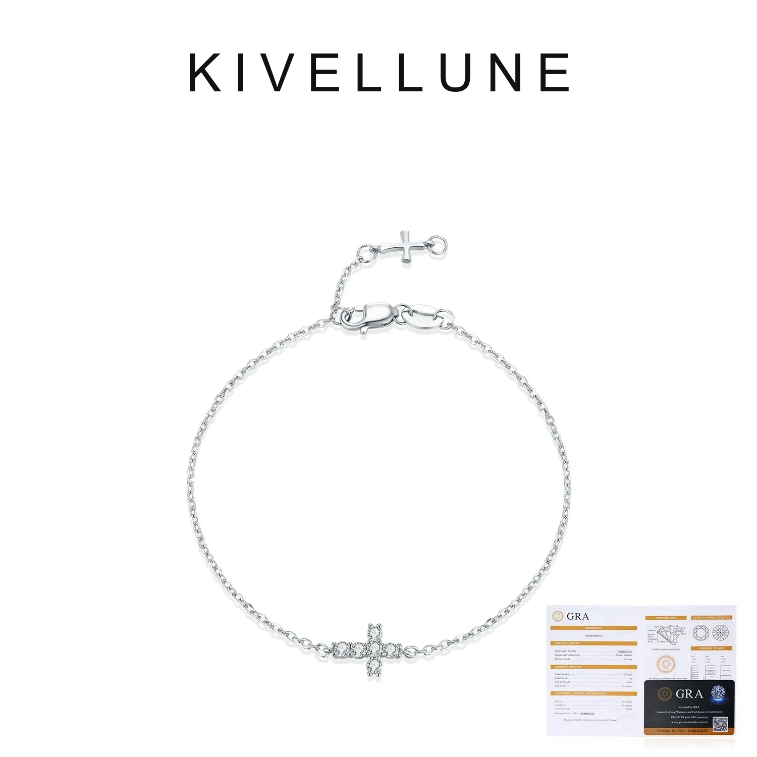 KIVELLUNE Odette Cross Moissanite Bracelet product image 5