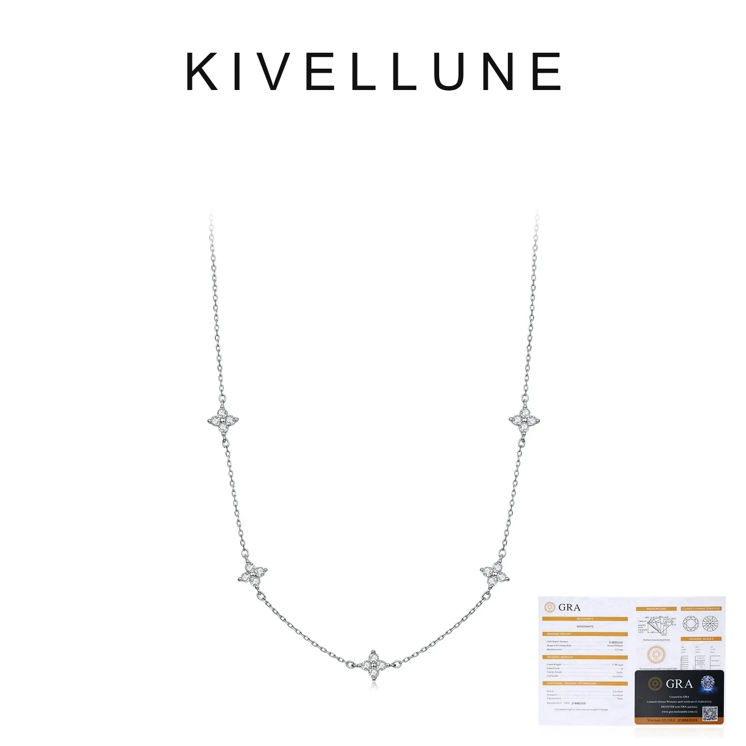 KIVELLUNE Corinne Clover Moissanite Necklace product image 5