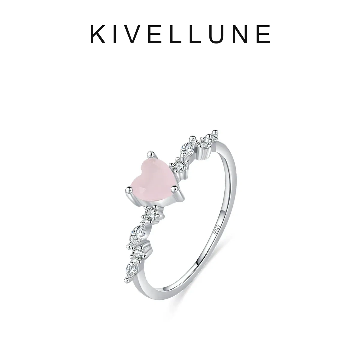 KIVELLUNE Evelisse Blush Heart Sterling Silver Ring product image 5
