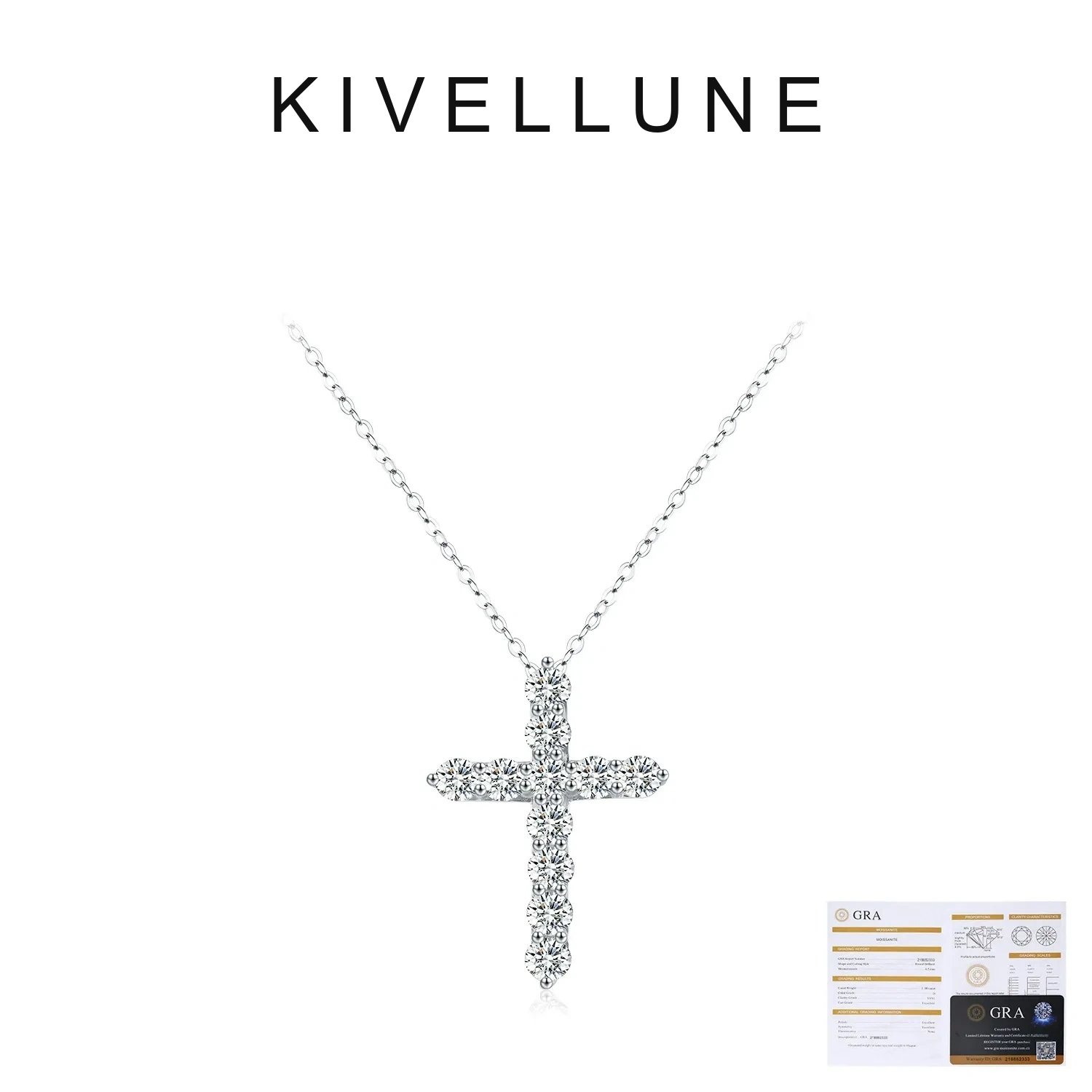 KIVELLUNE Aurelia Cross Moissanite Necklace product image 5