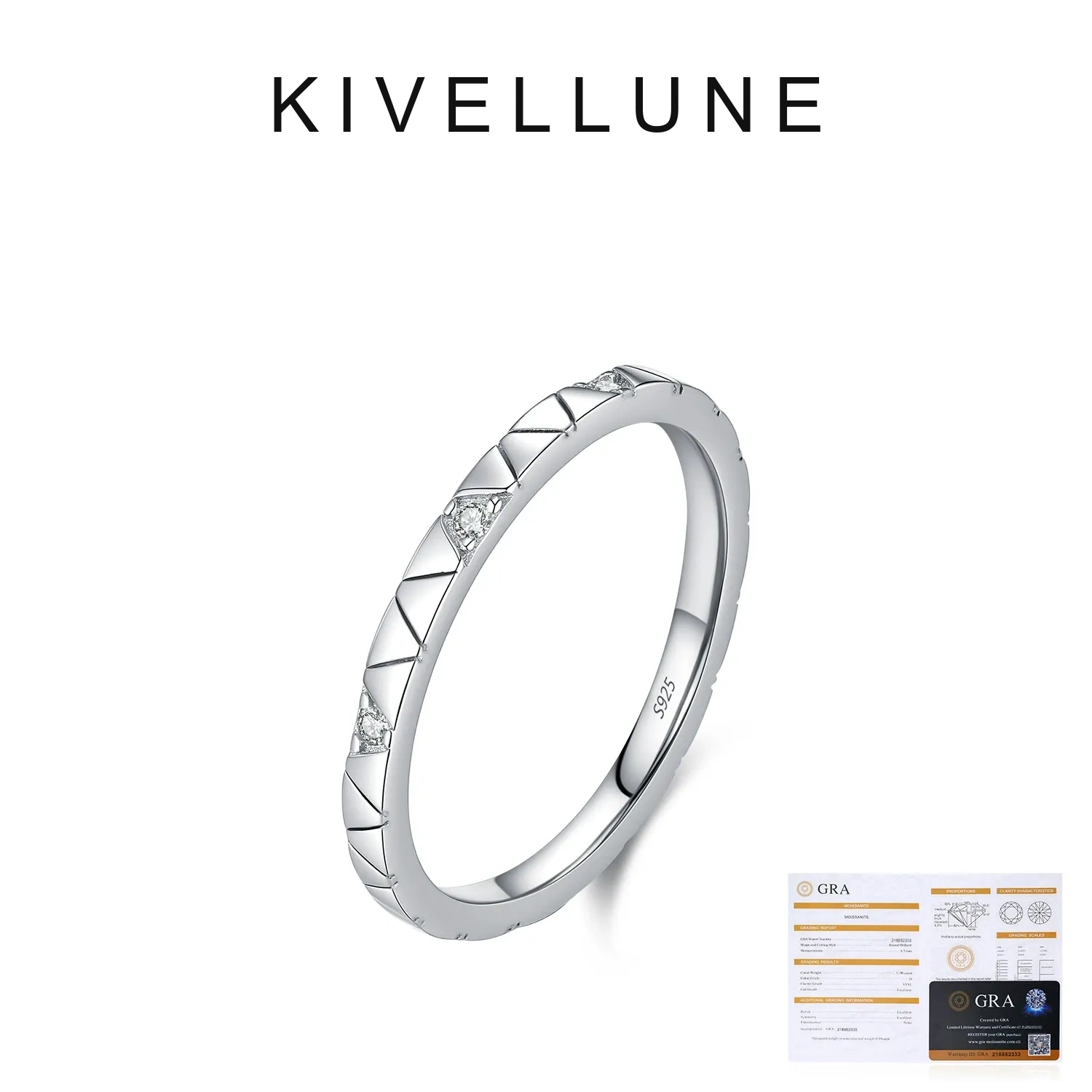 KIVELLUNE Lyra Geometric Moissanite Ring product image 5