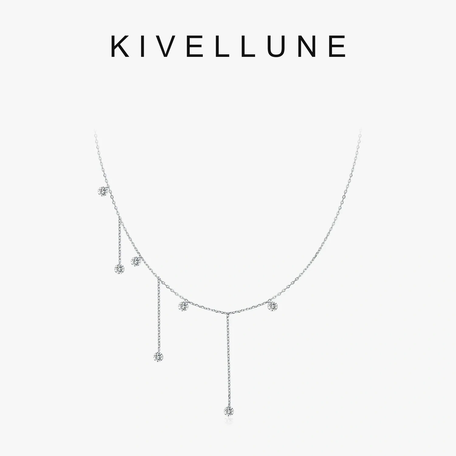 KIVELLUNE Solenne Geometric Moissanite Necklace KIVELLUNE cover image