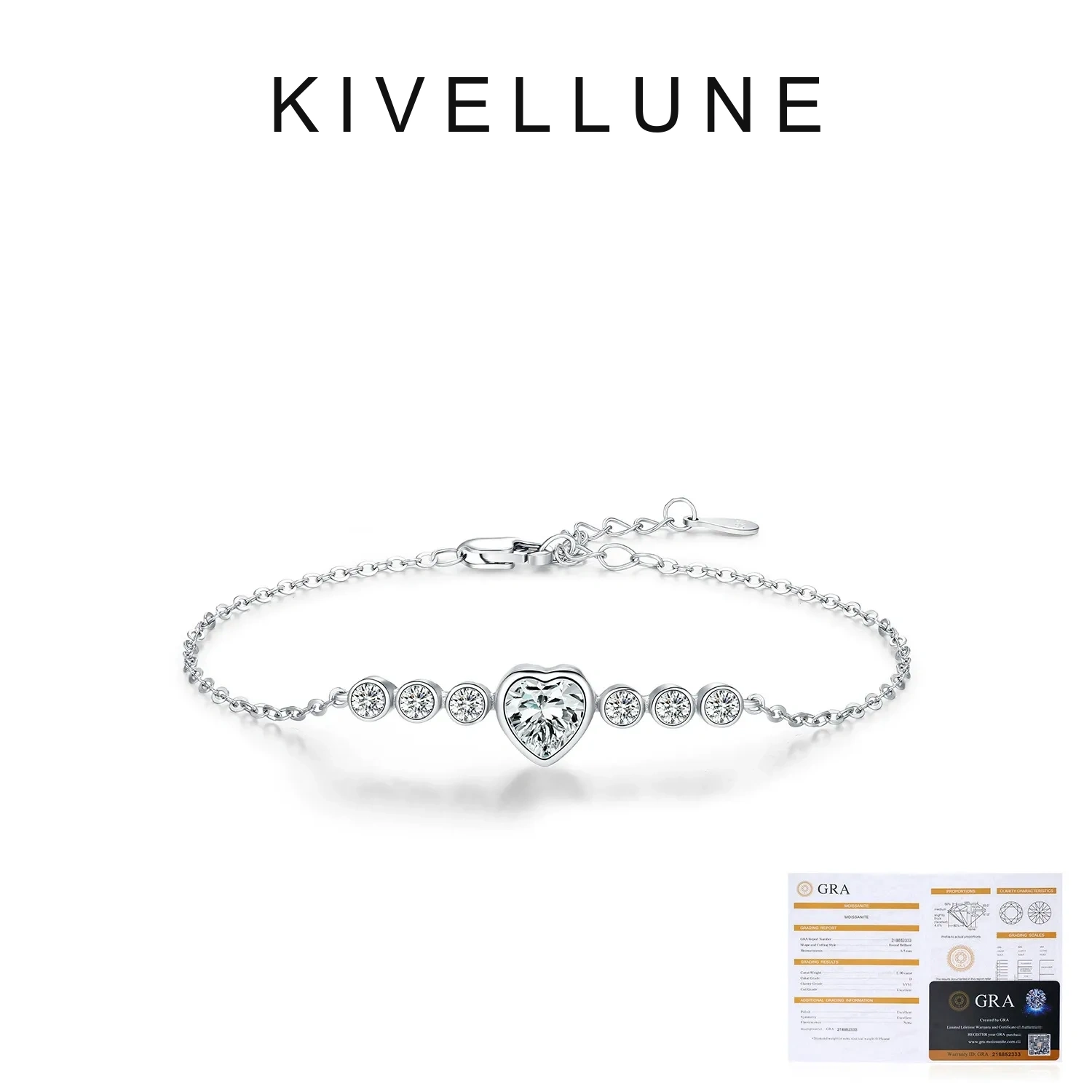 KIVELLUNE Marielle Heart Moissanite Bracelet product image 5